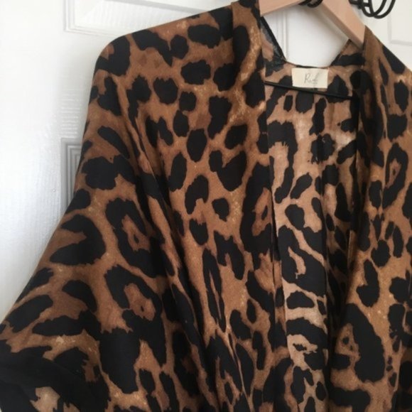 Best Seller! Leopard Print Kimono / Swim Cover-Up - Picture 7 of 8